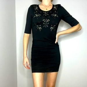 Holiday dress with silver beading. Never worn!